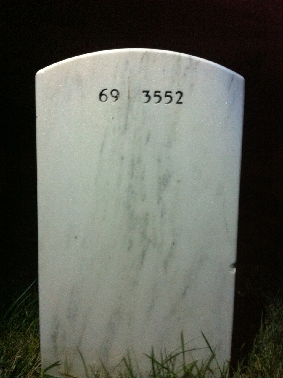 Back of headstone — Miles Boone