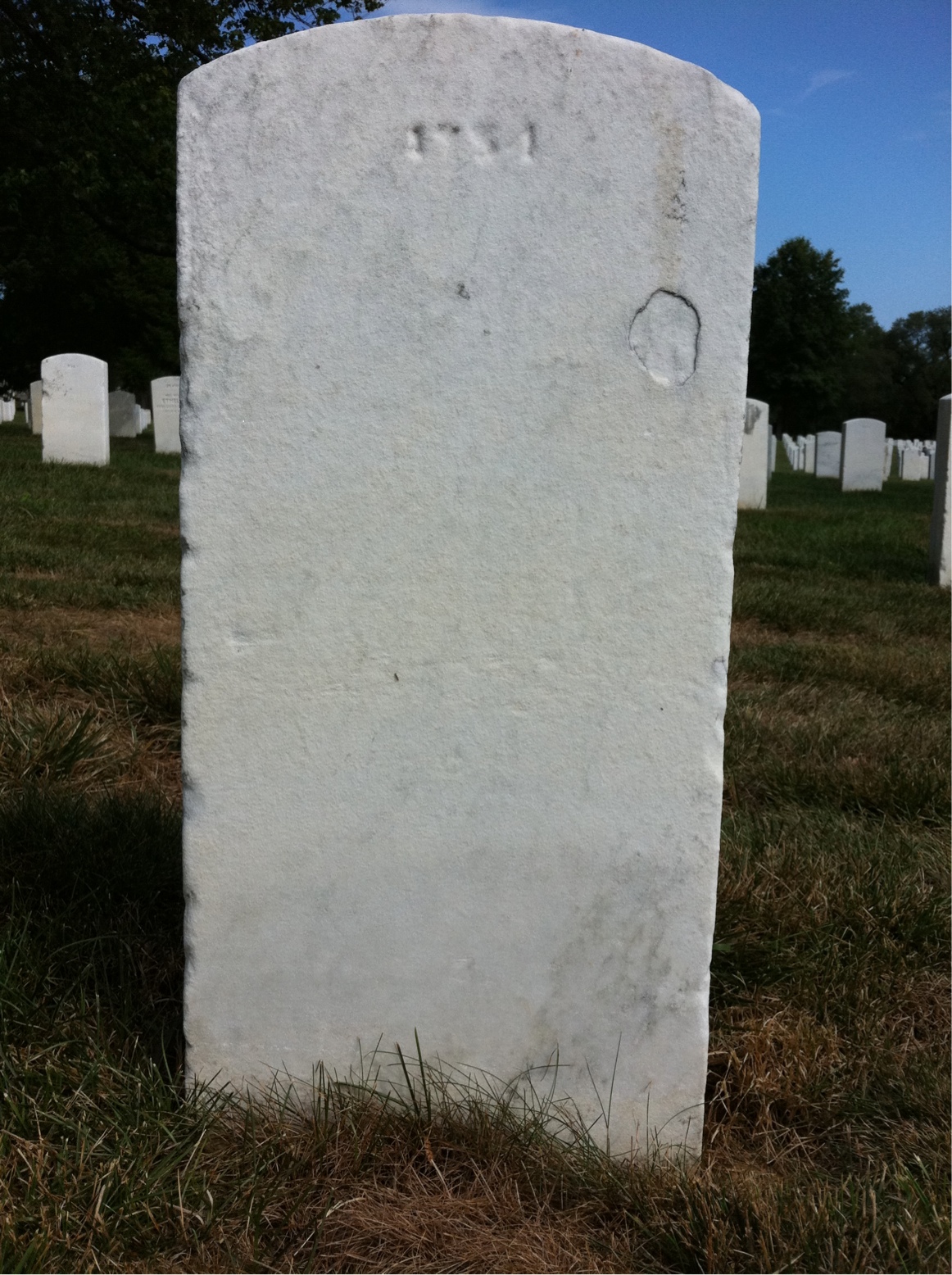Back of headstone — Willis Addison