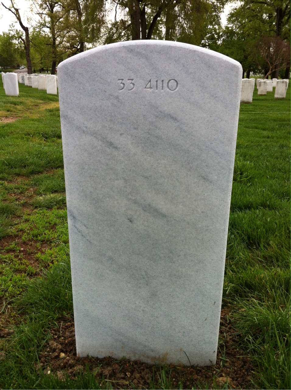 Back of headstone — Norman Baker