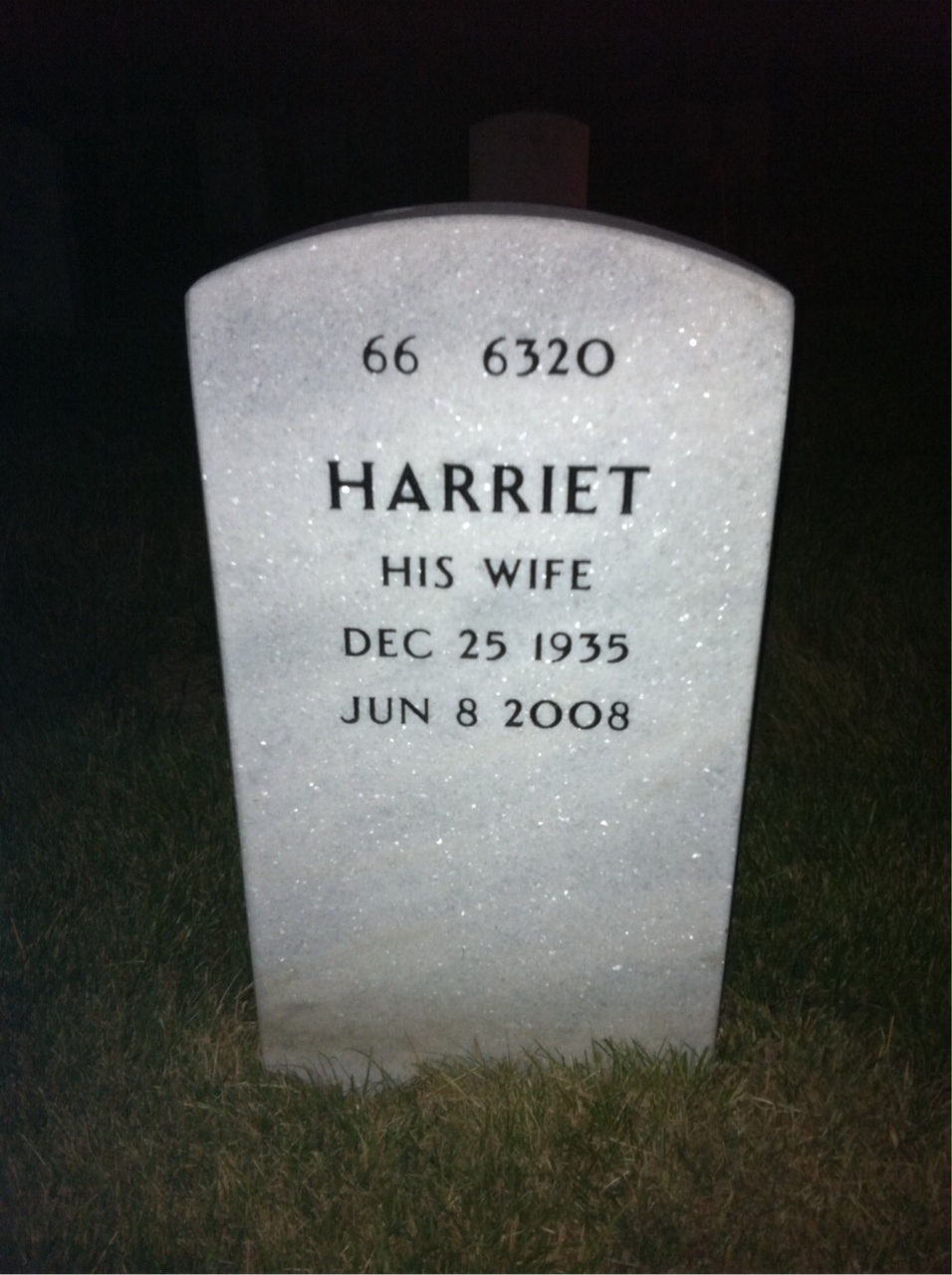 Back of headstone — Karl Tofal