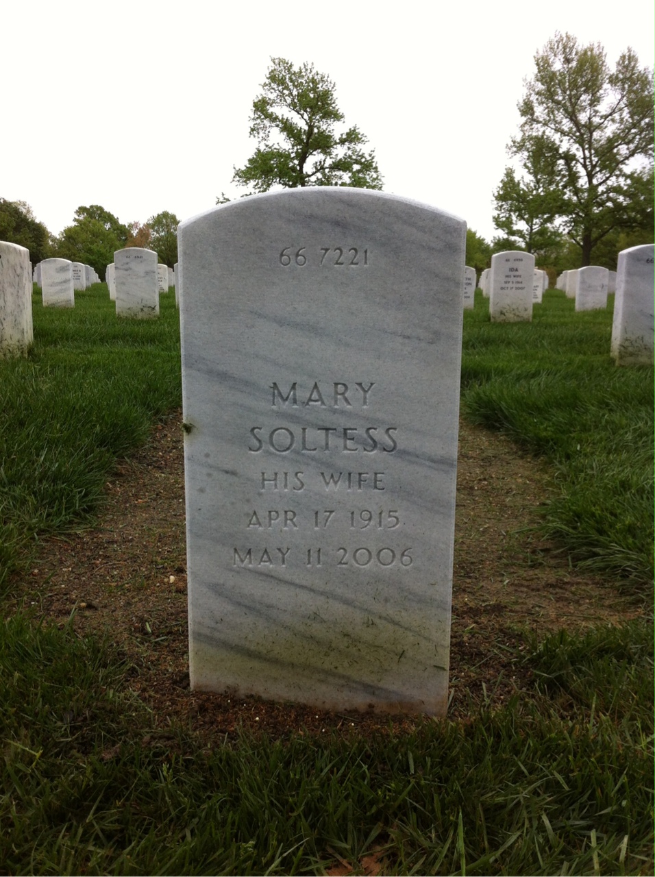 Back of headstone — Carl Dietrich