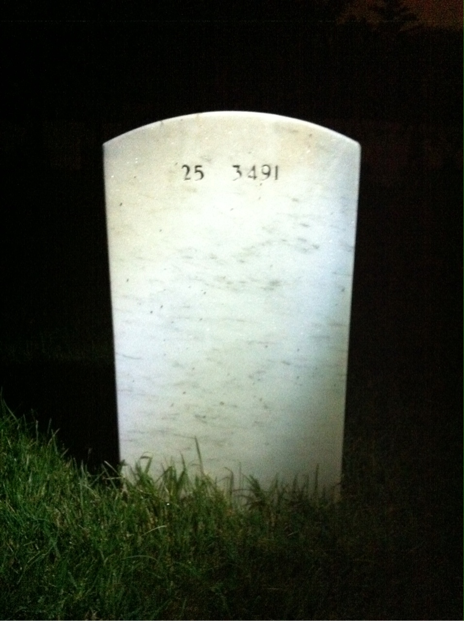 Back of headstone — James Miles