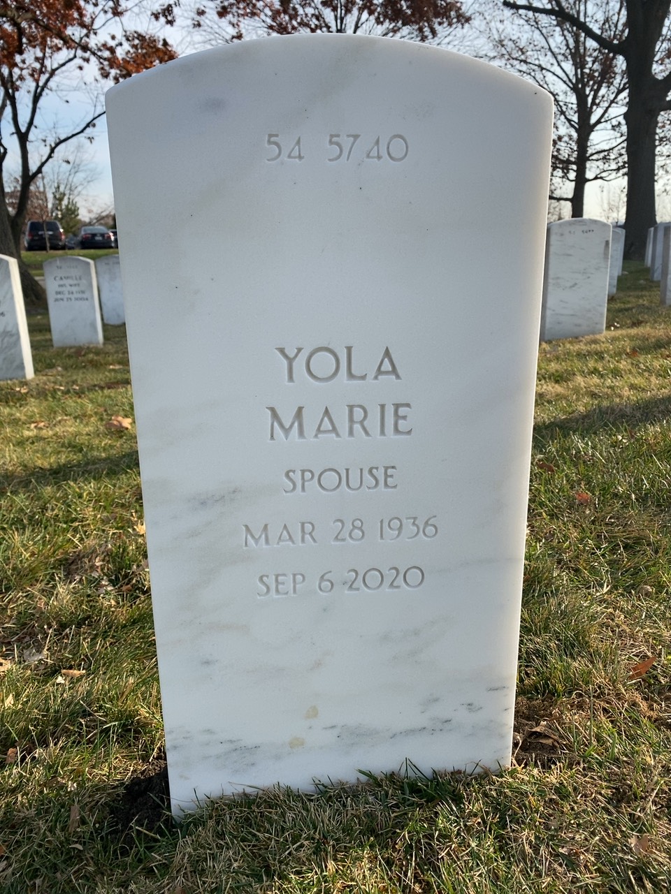 Back of headstone — Frederick Karp
