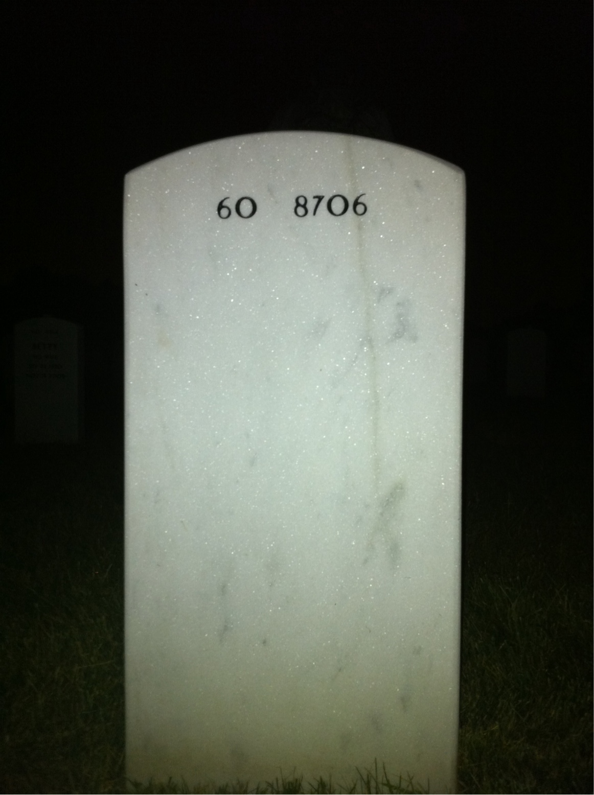 Back of headstone — Gene Hulen