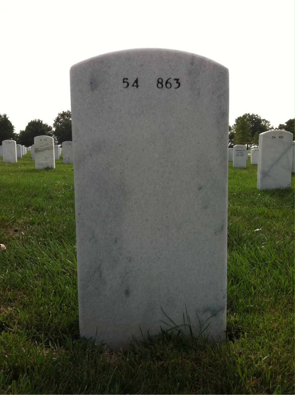 Back of headstone — Walter Gates