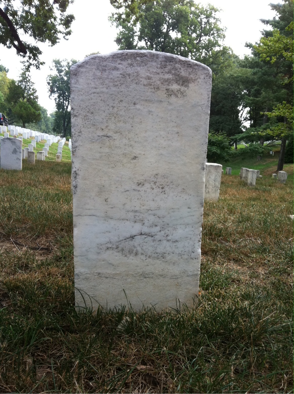 Back of headstone — James Alexander