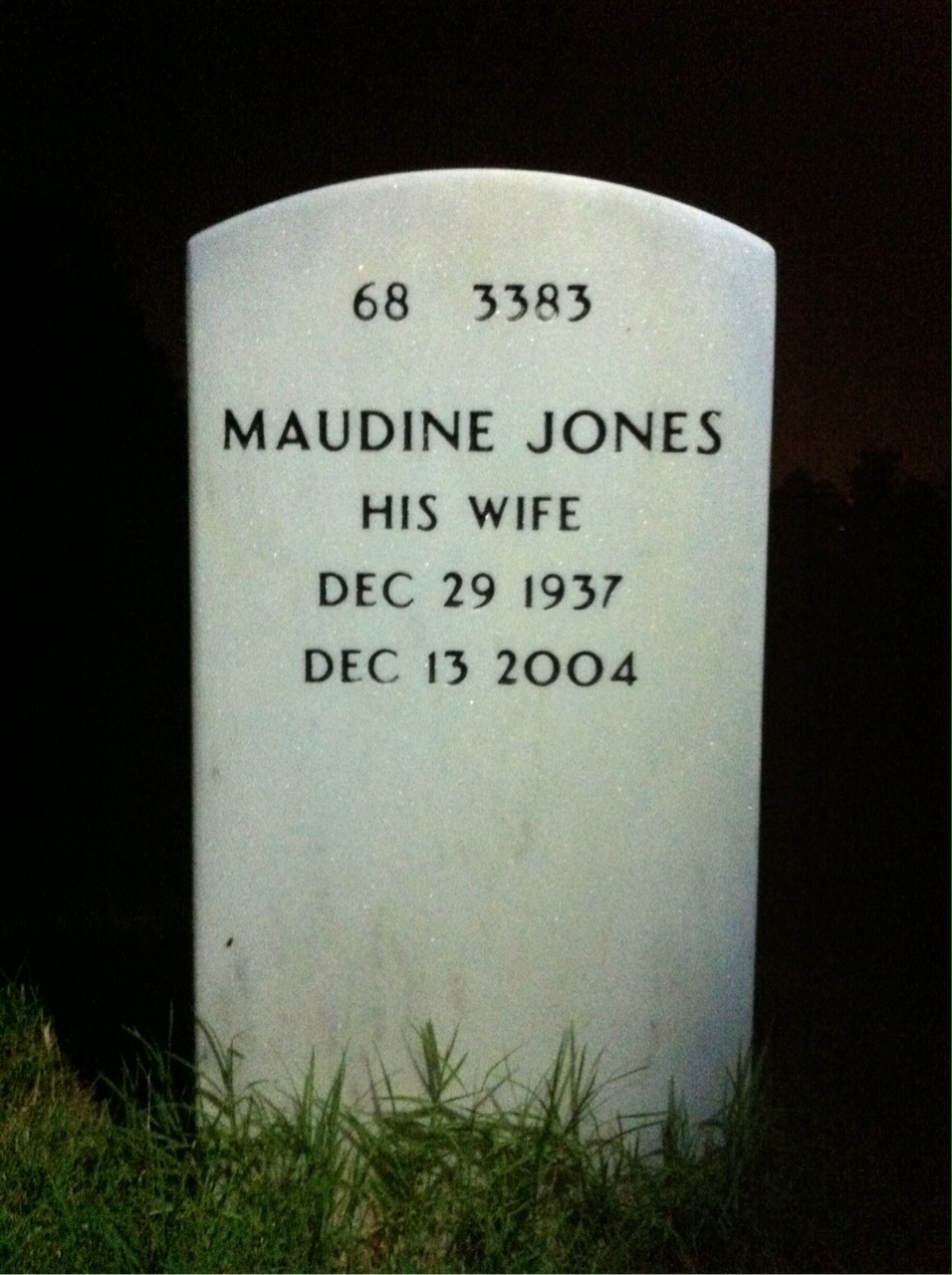 Back of headstone — Nathan Morris