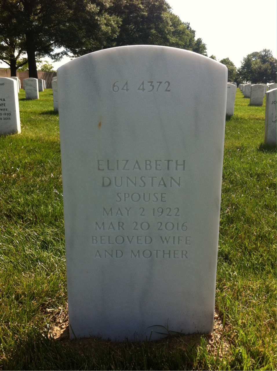 Back of headstone — Roscoe Woodruff