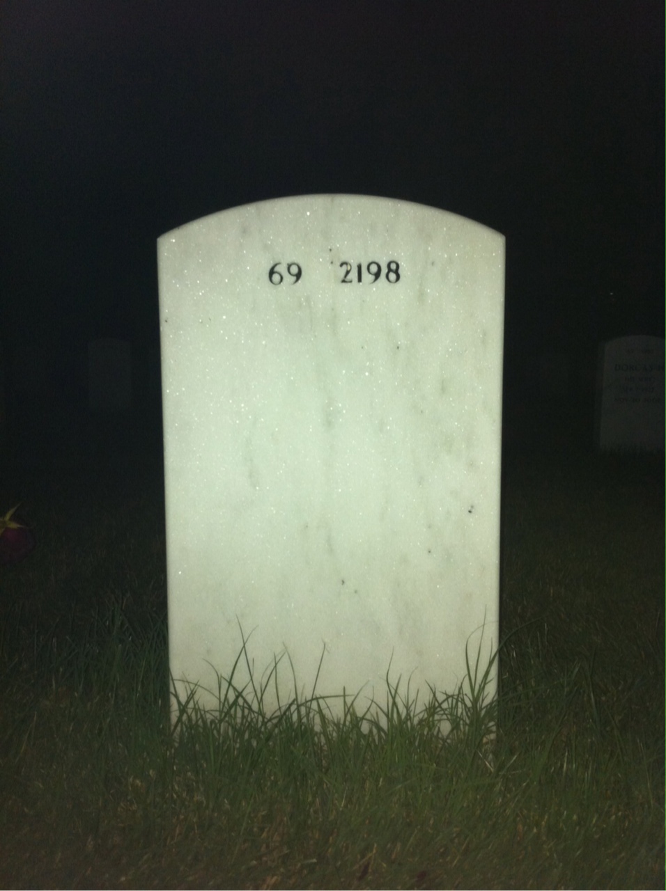 Back of headstone — Brian Nordike