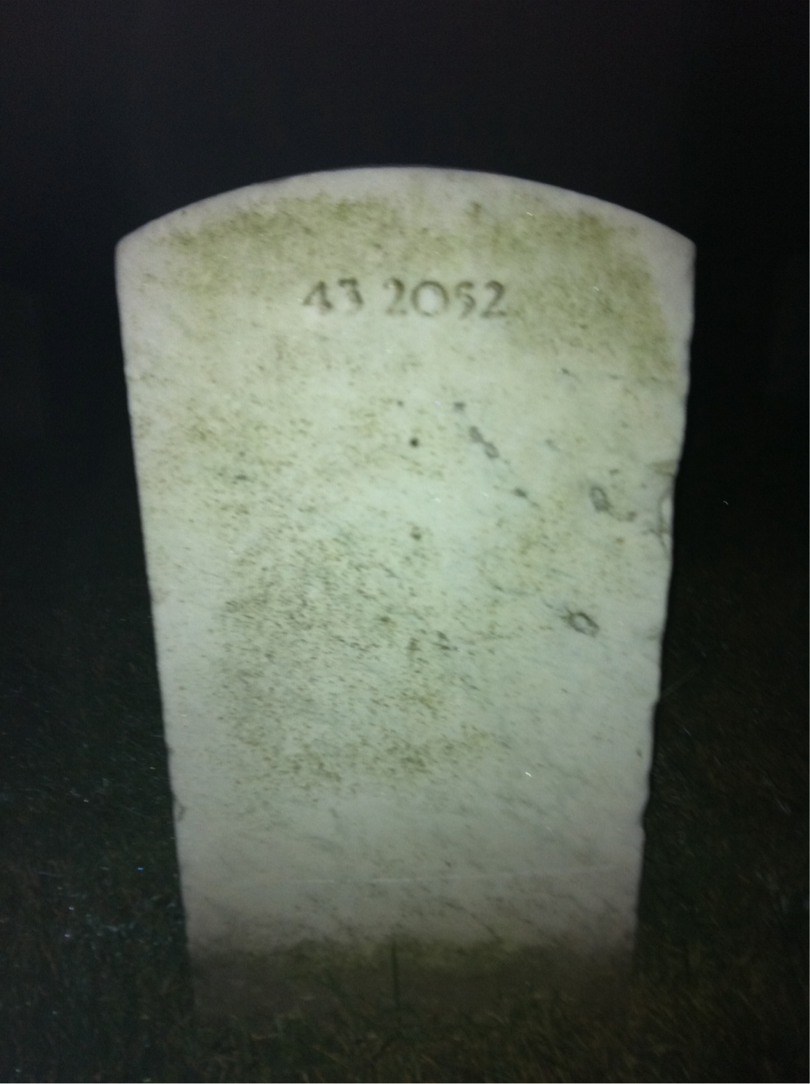 Back of headstone — Nathaniel Murray