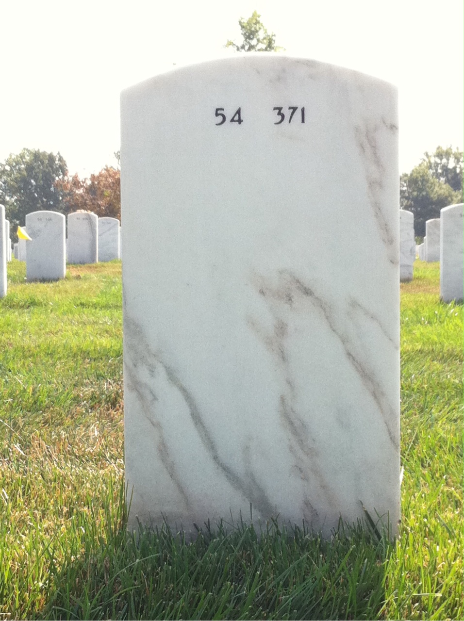 Back of headstone — Leonard Hawkins