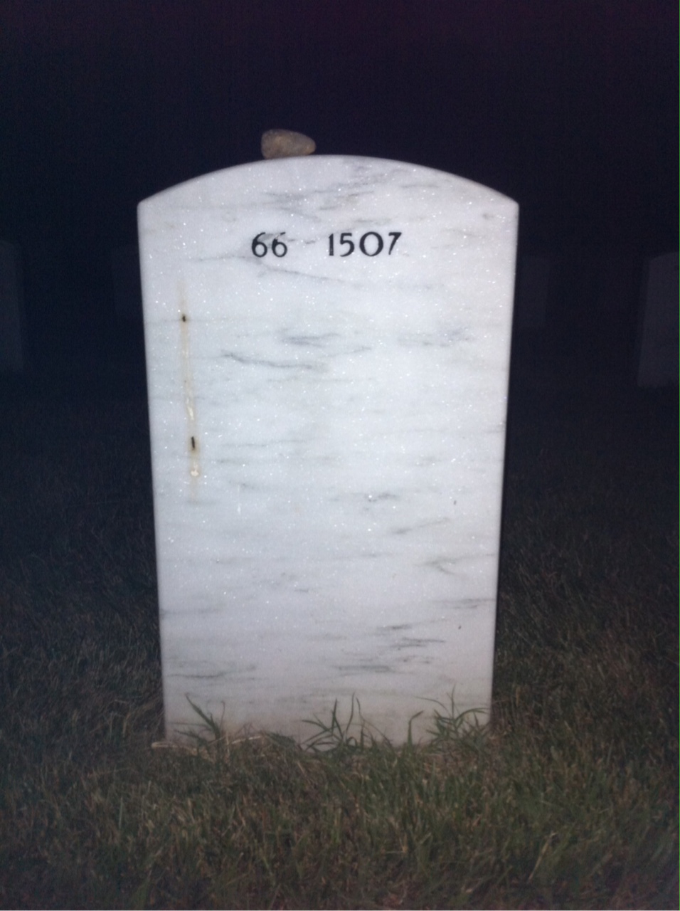 Back of headstone — Sheldon Burnett