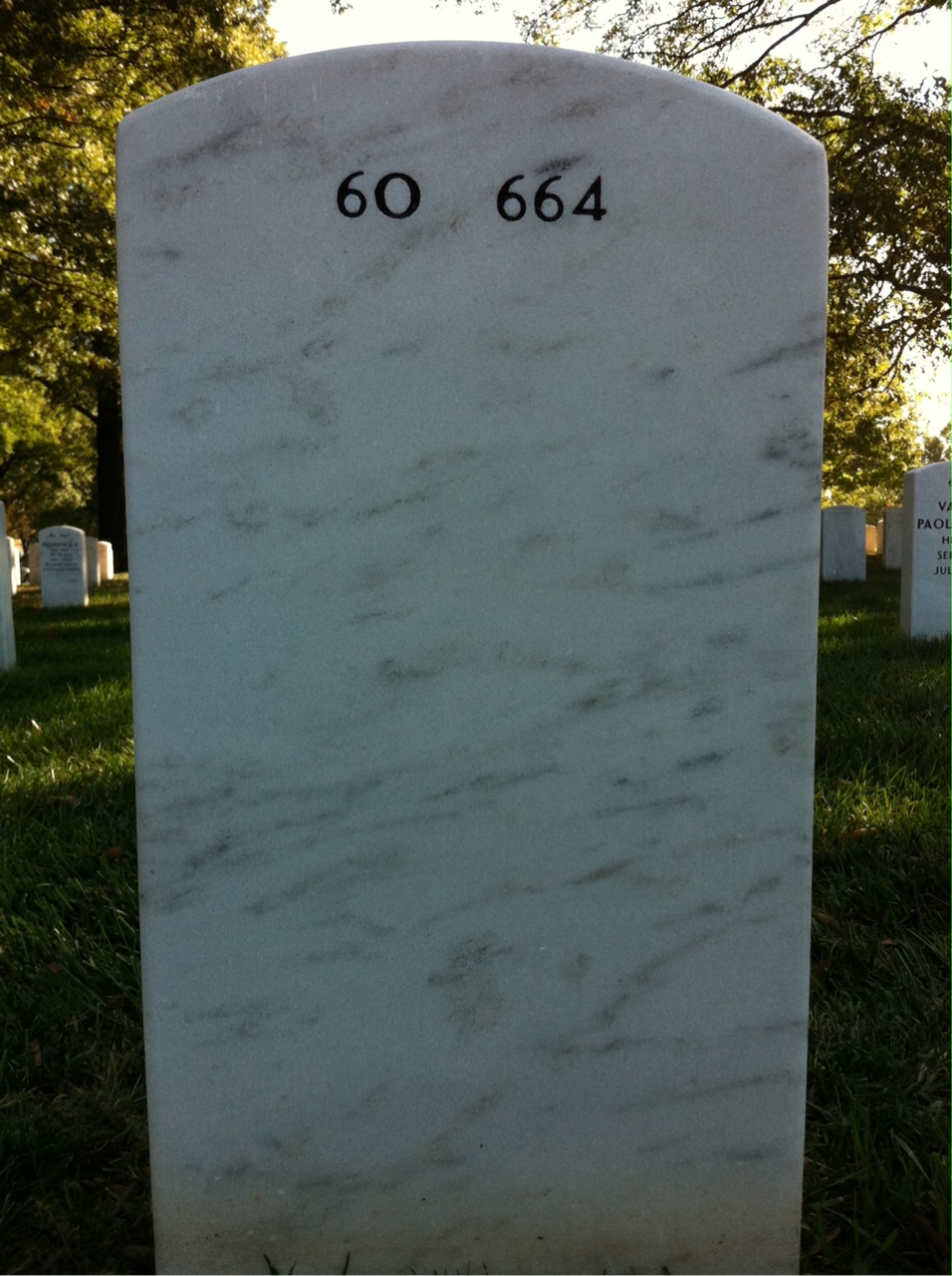 Back of headstone — James Moore