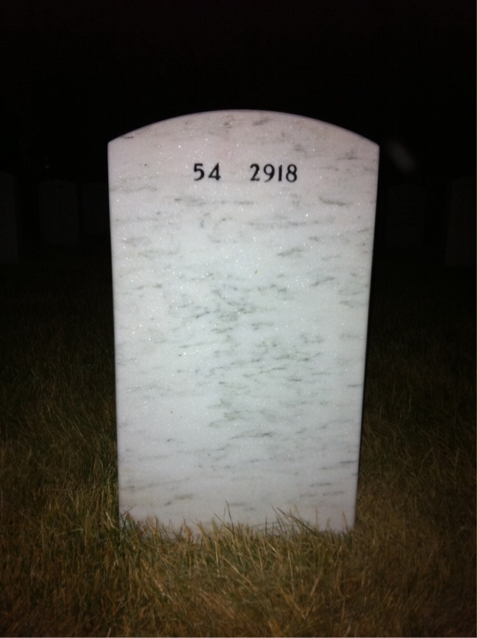 Back of headstone — Anthony Gerhardt