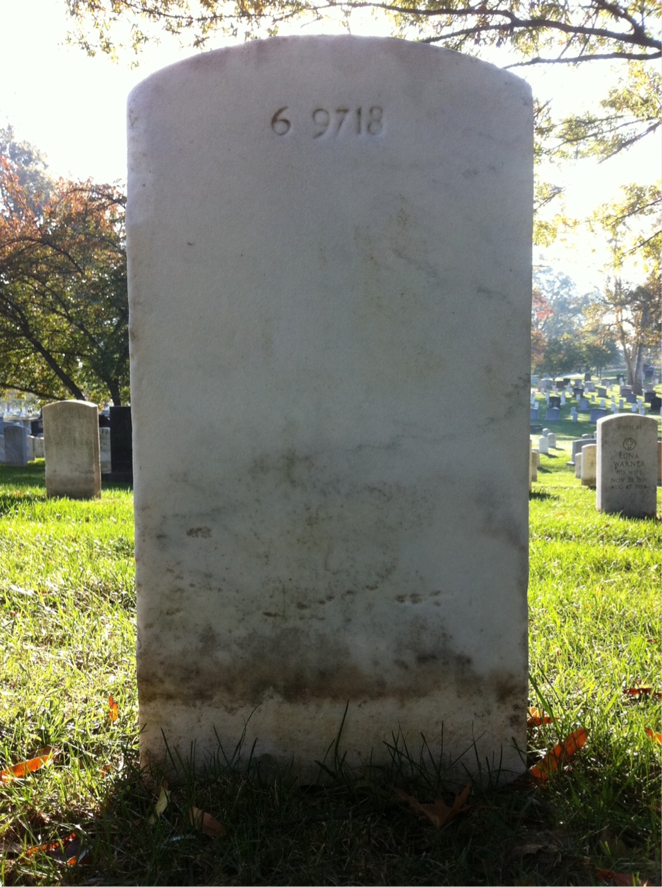 Back of headstone — Elizabeth Baer