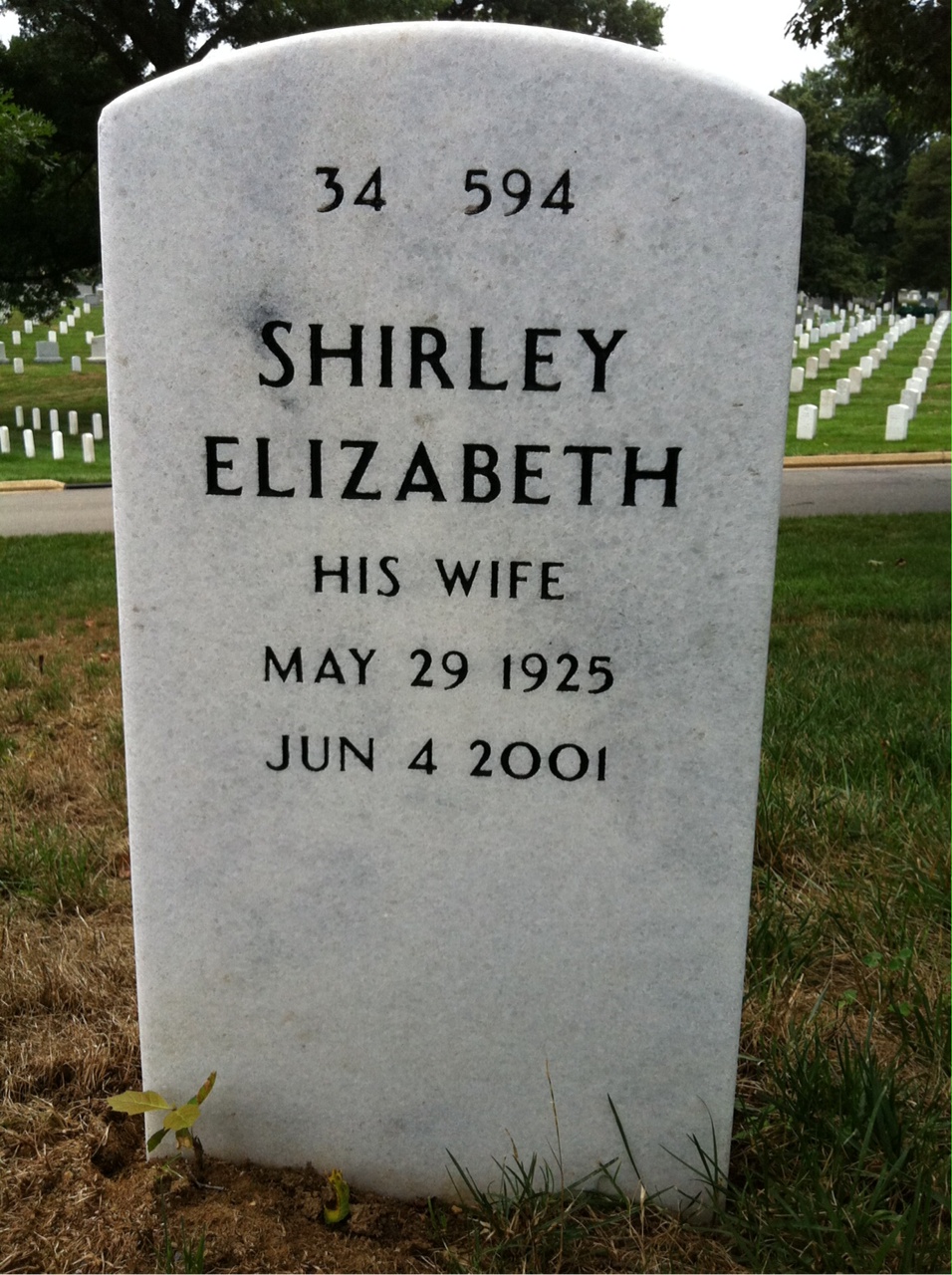 Back of headstone — Paul Airey