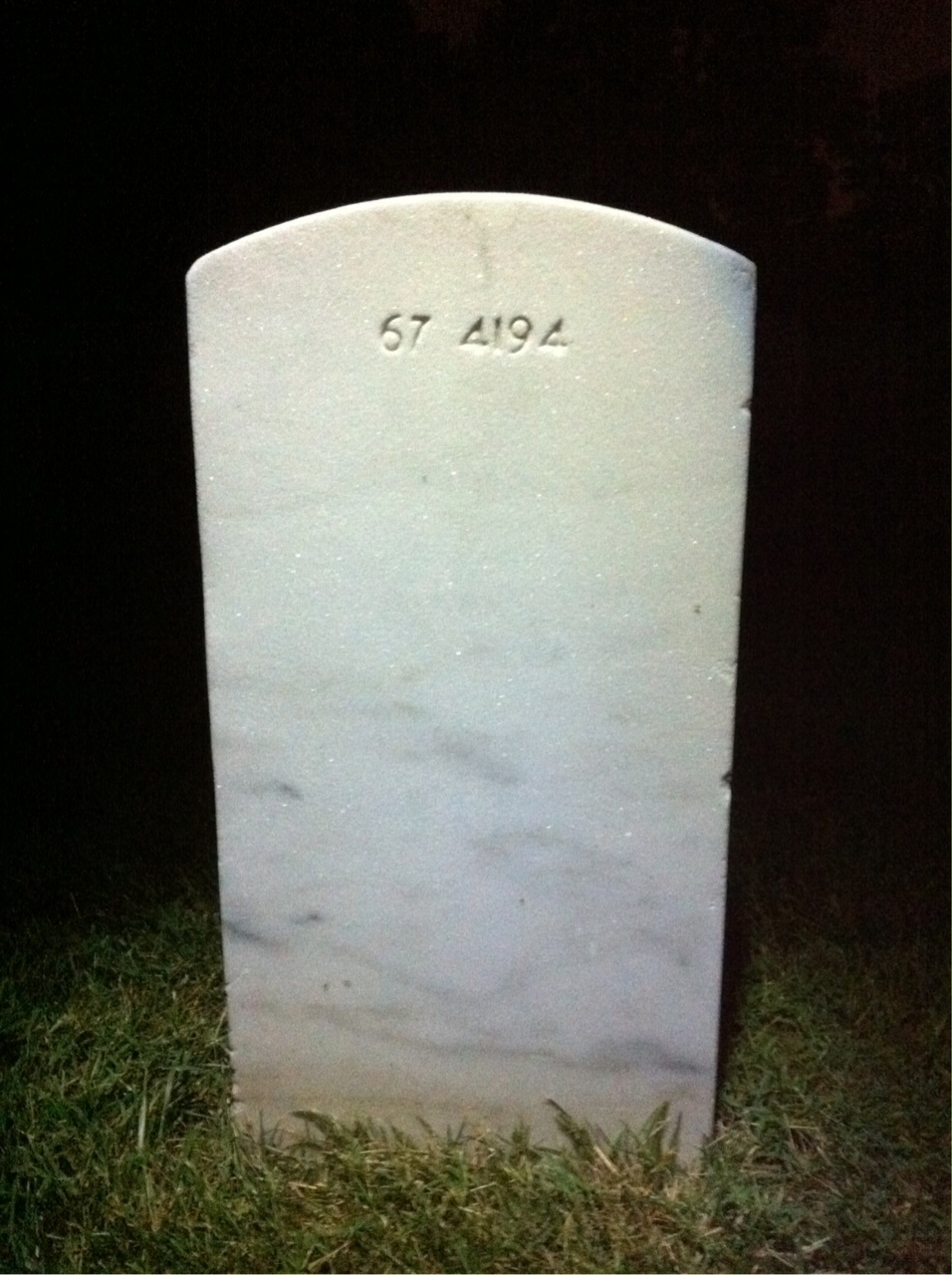 Back of headstone — Agustin Aponte