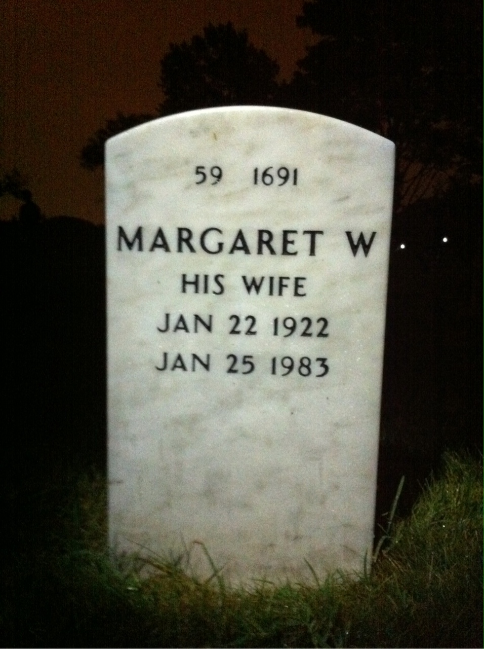 Back of headstone — Richard Preziose