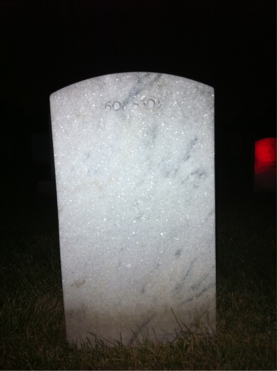 Back of headstone — James Allen