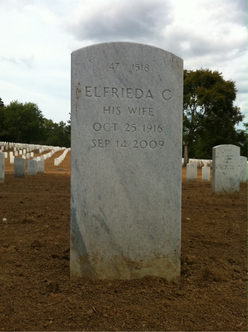 Back of headstone — Charles Curtis