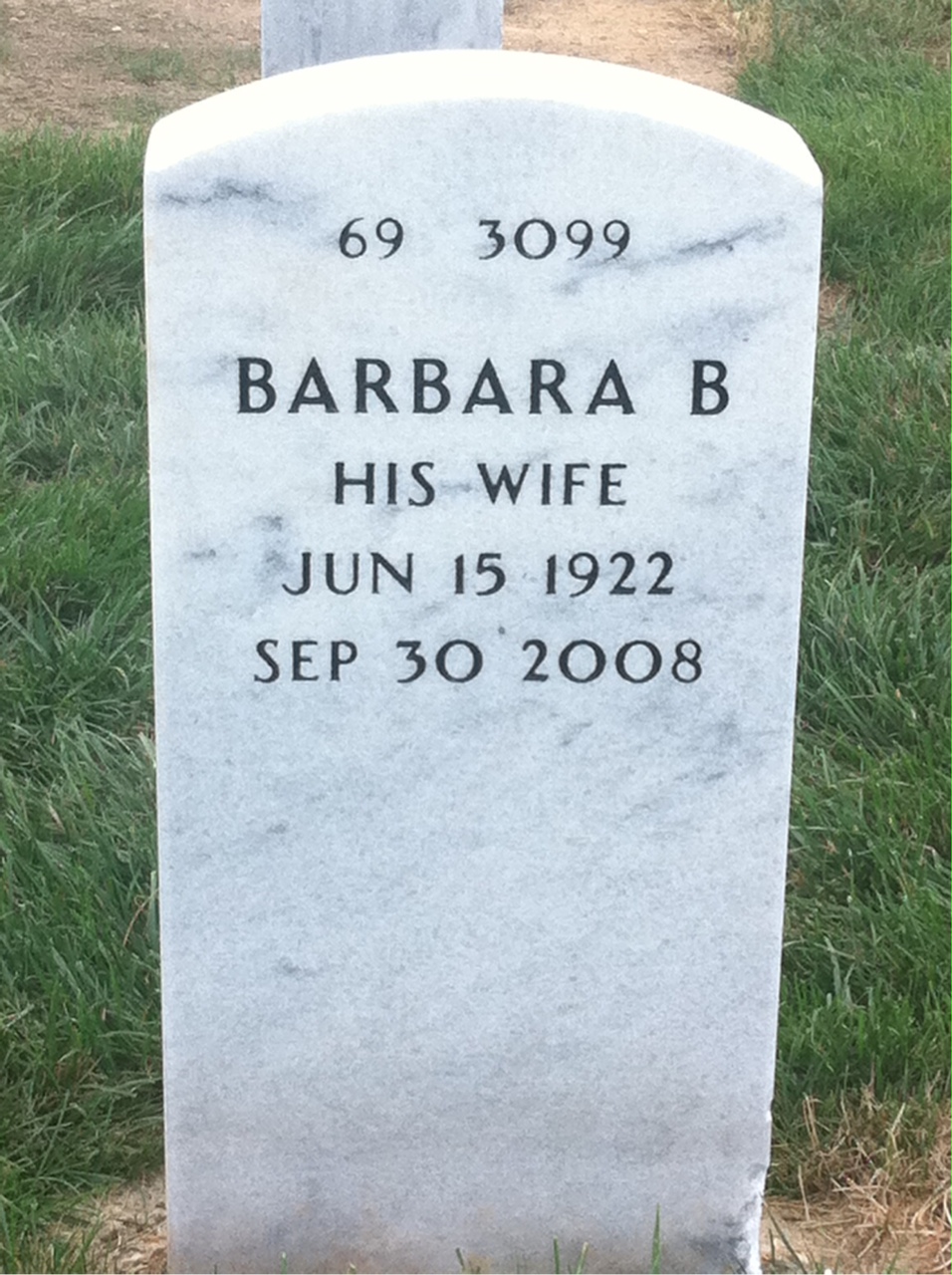 Back of headstone — Robert Wood