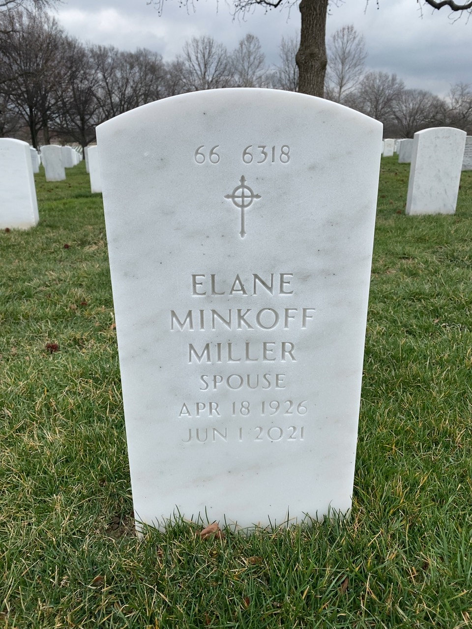 Back of headstone — Harold Miller