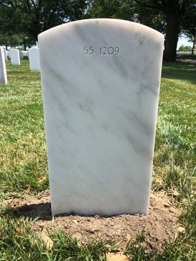 Back of headstone — Gerald Monteith