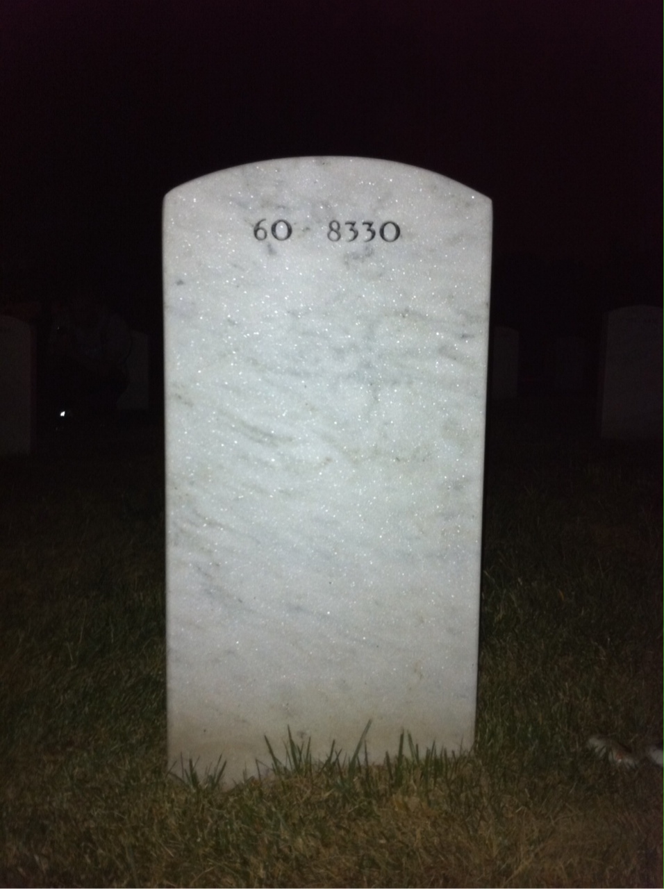 Back of headstone — David Veverka