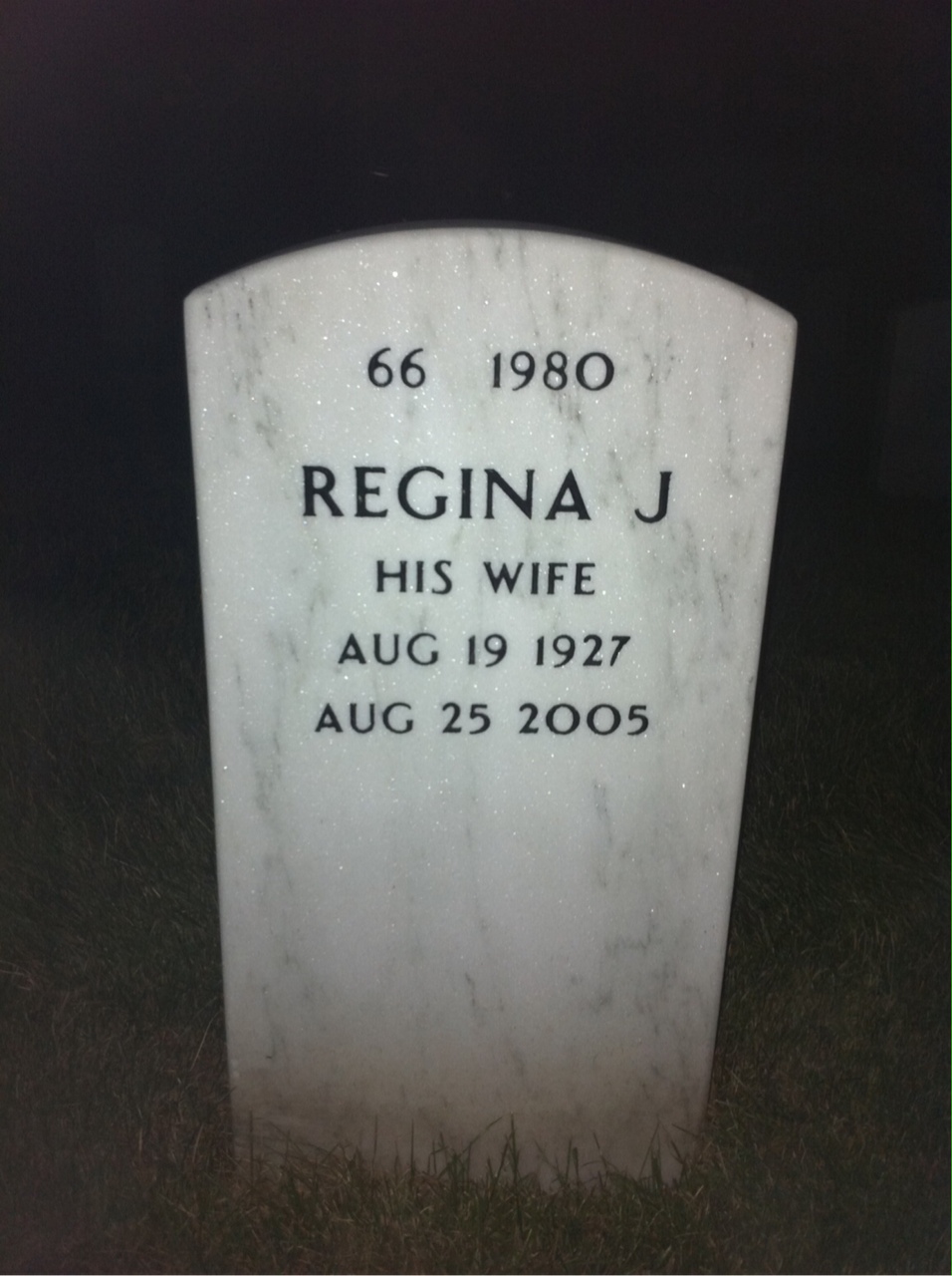 Back of headstone — James Fisher