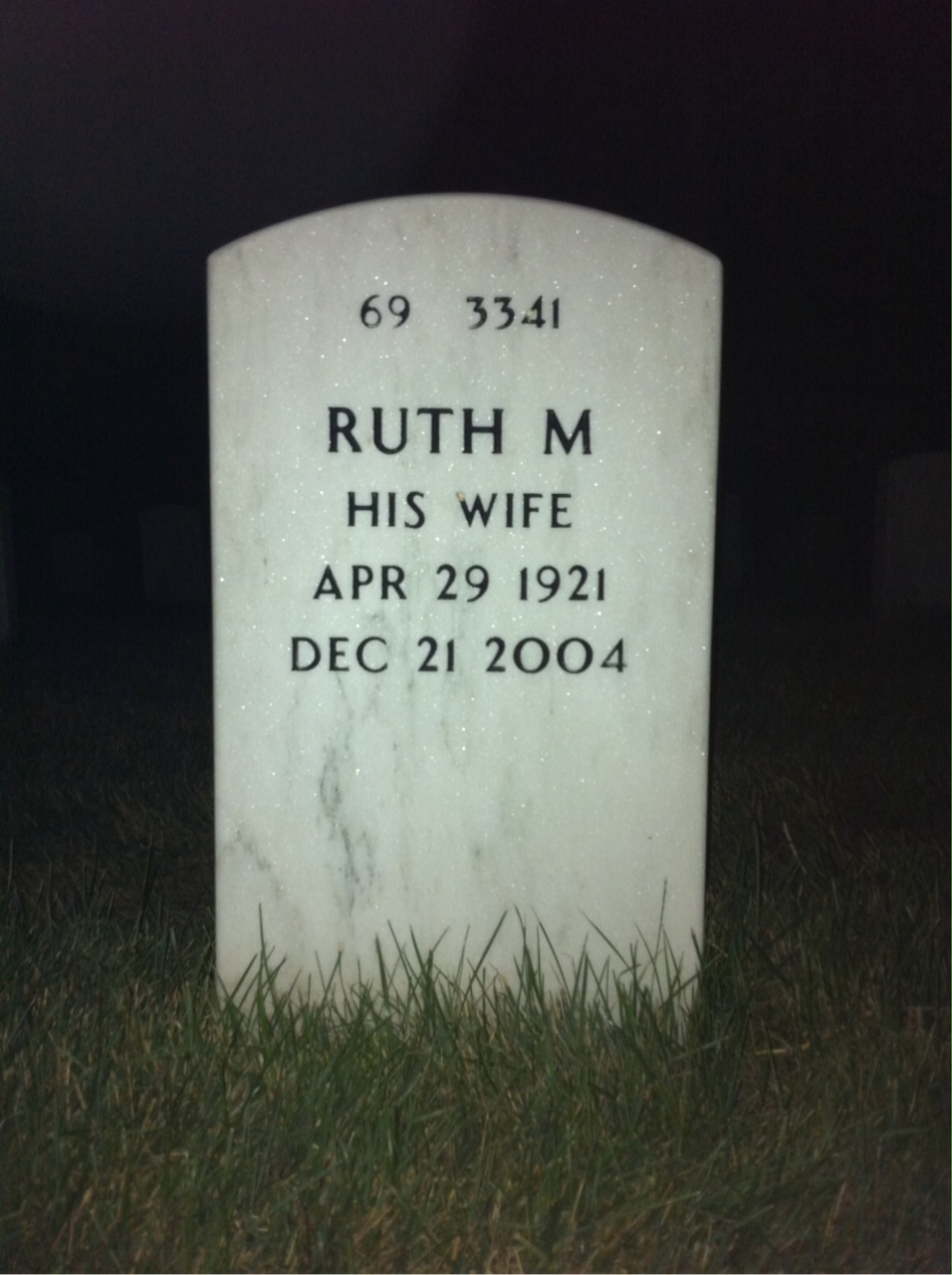 Back of headstone — Layne Whitman