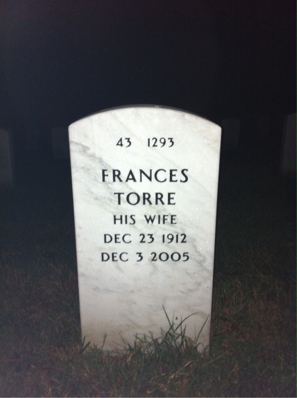 Back of headstone — Henry Le May