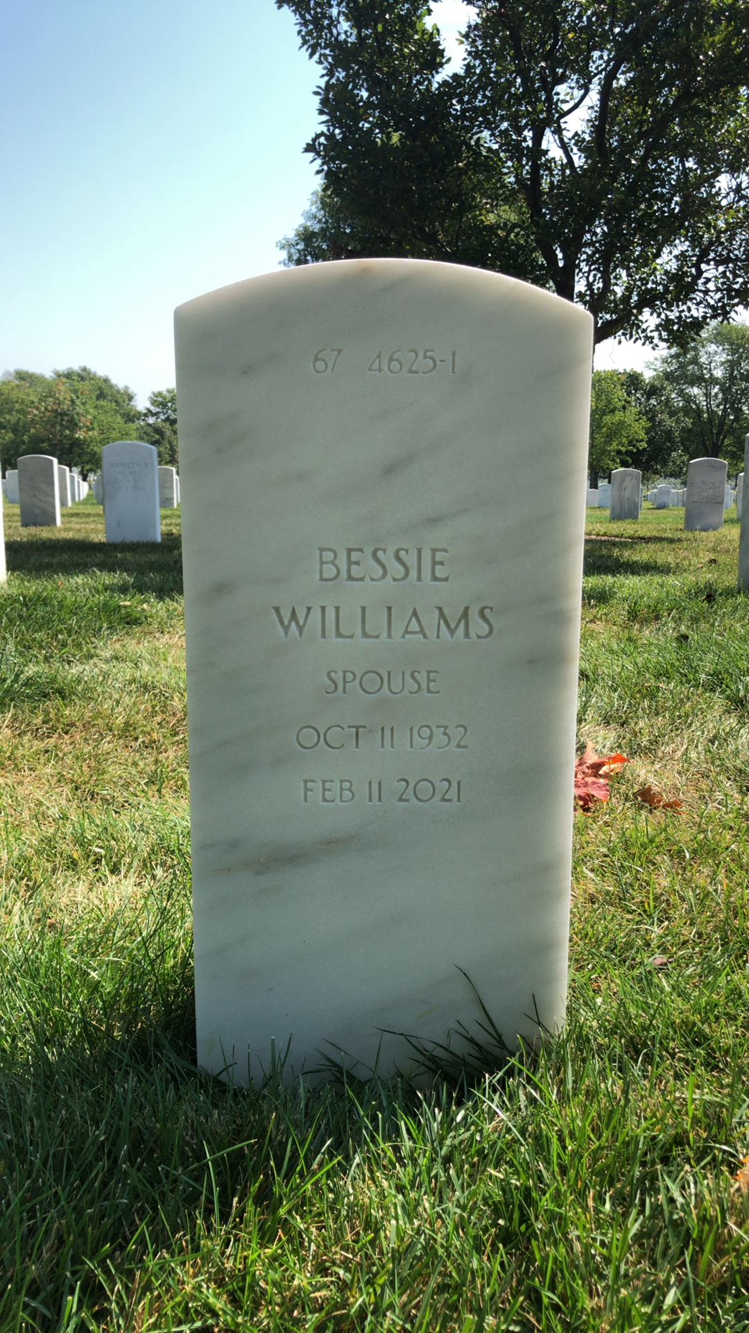 Back of headstone — Albert Session