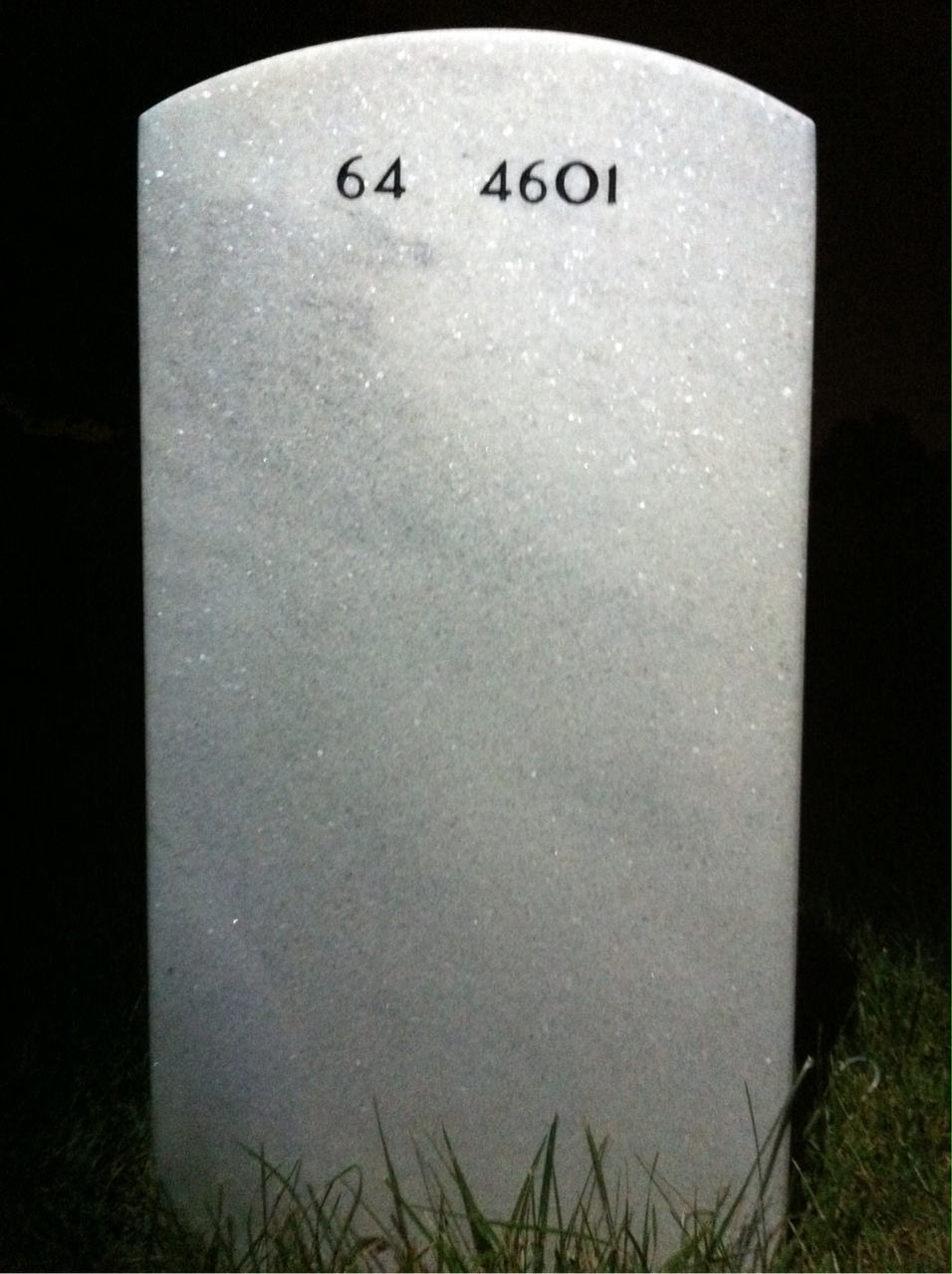 Back of headstone — Dale Williams