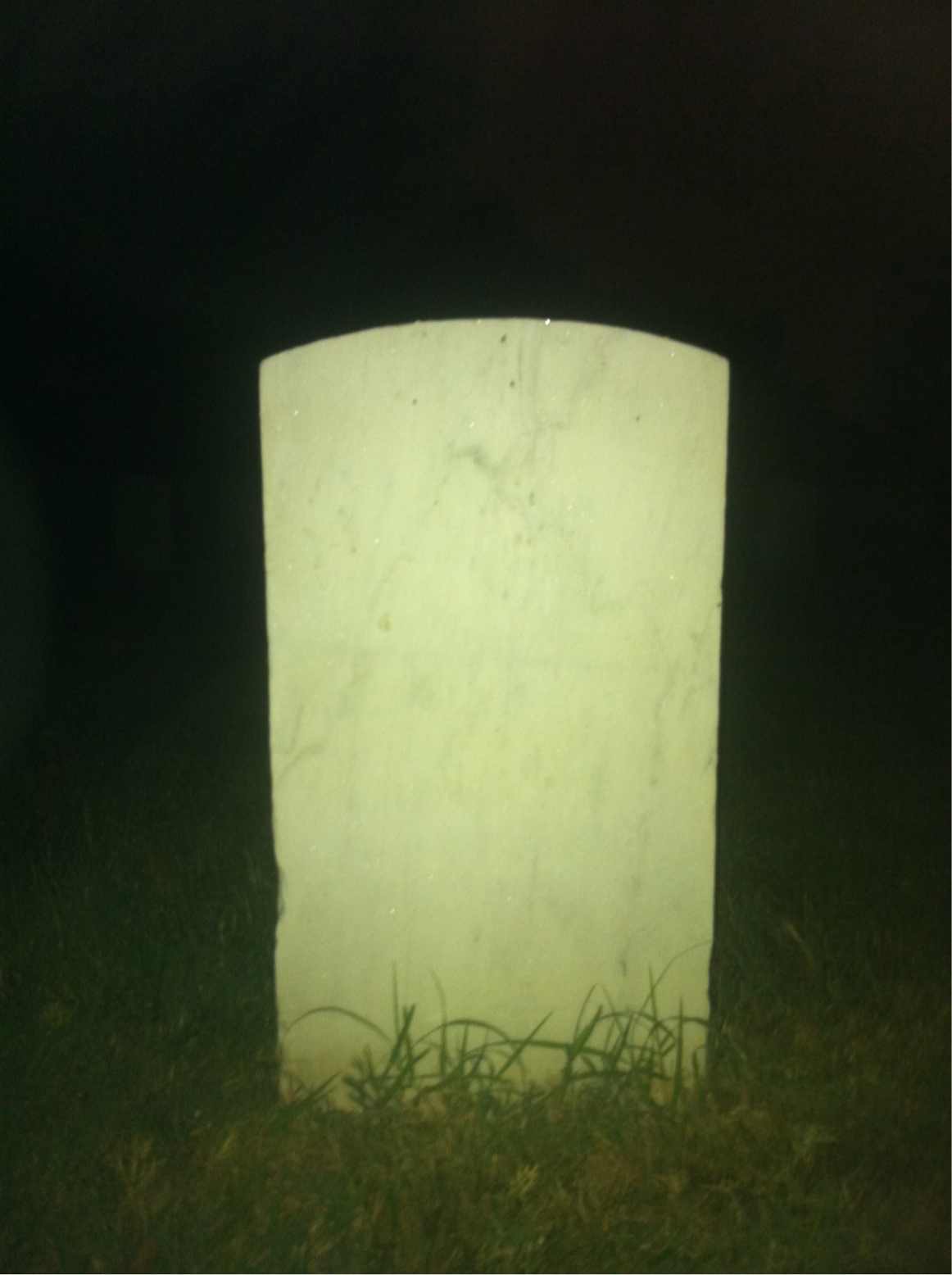 Back of headstone — Luther Collins