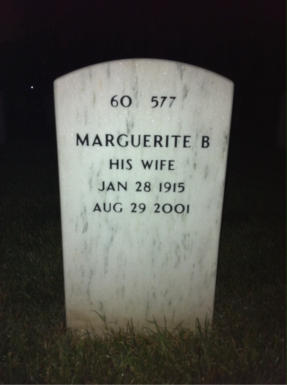 Back of headstone — George Britt