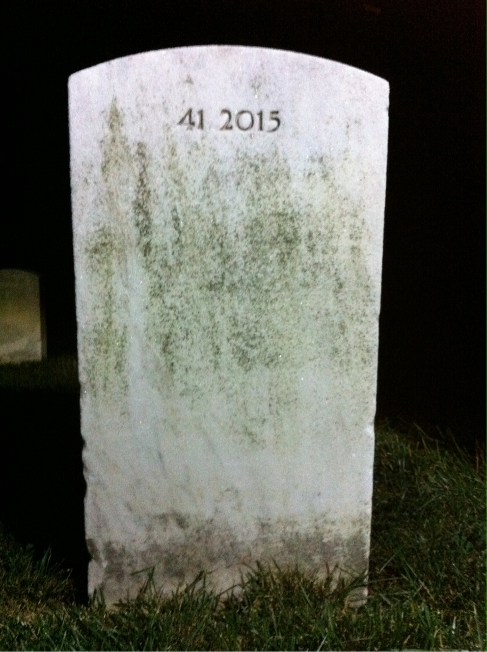 Back of headstone — Ralph Monagas