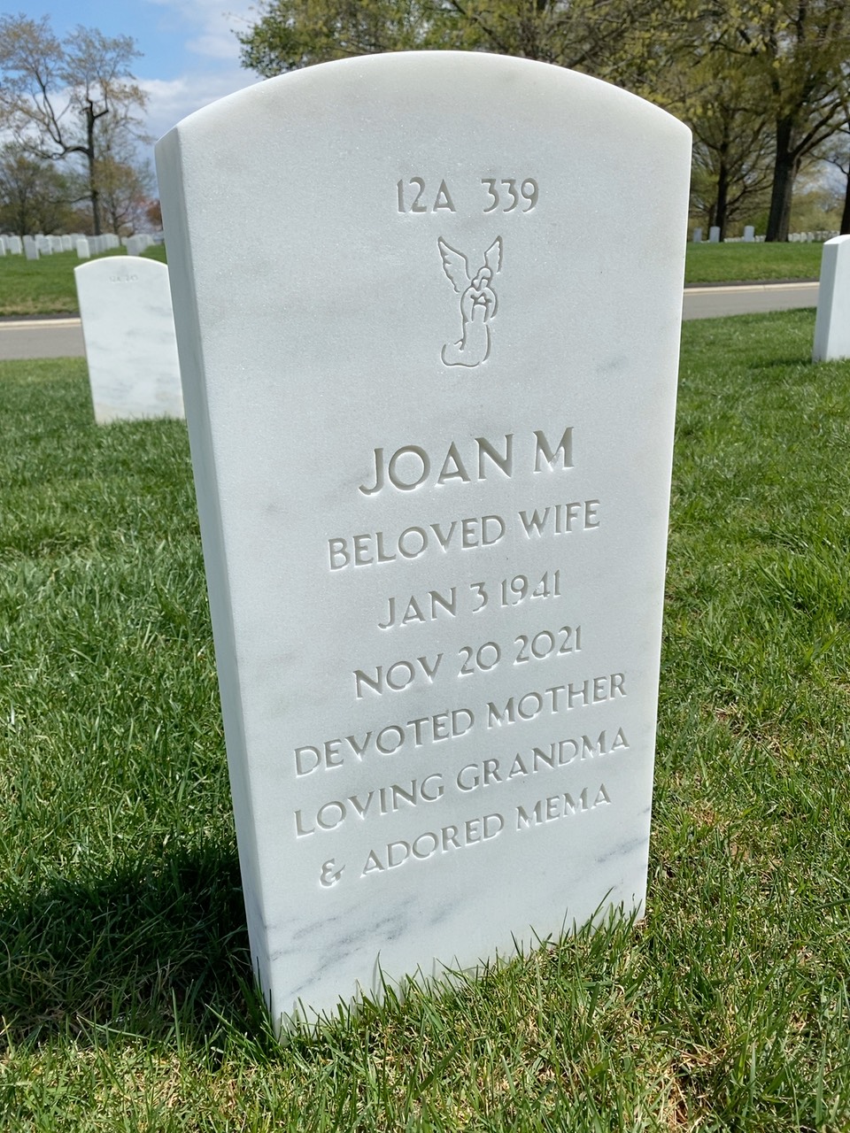 Back of headstone — Victor Joseph Guerra