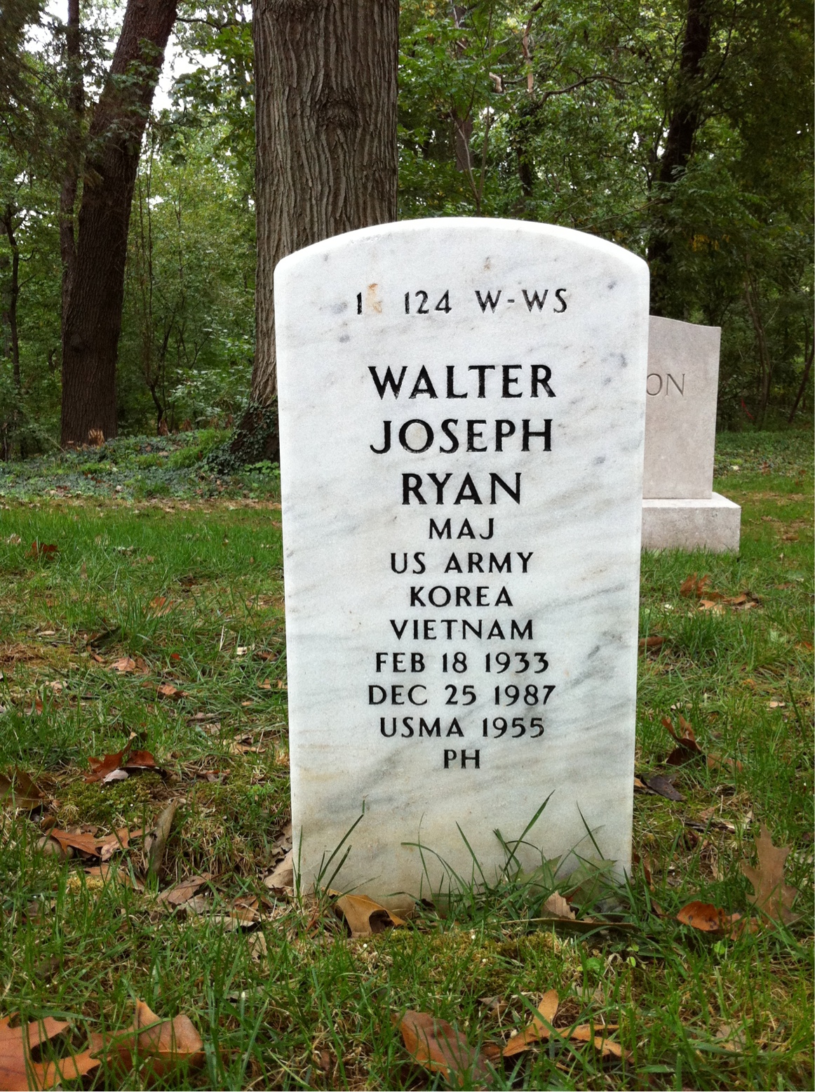 Back of headstone — Cornelius Ryan