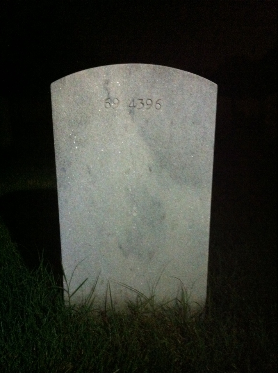Back of headstone — John J Shaffer