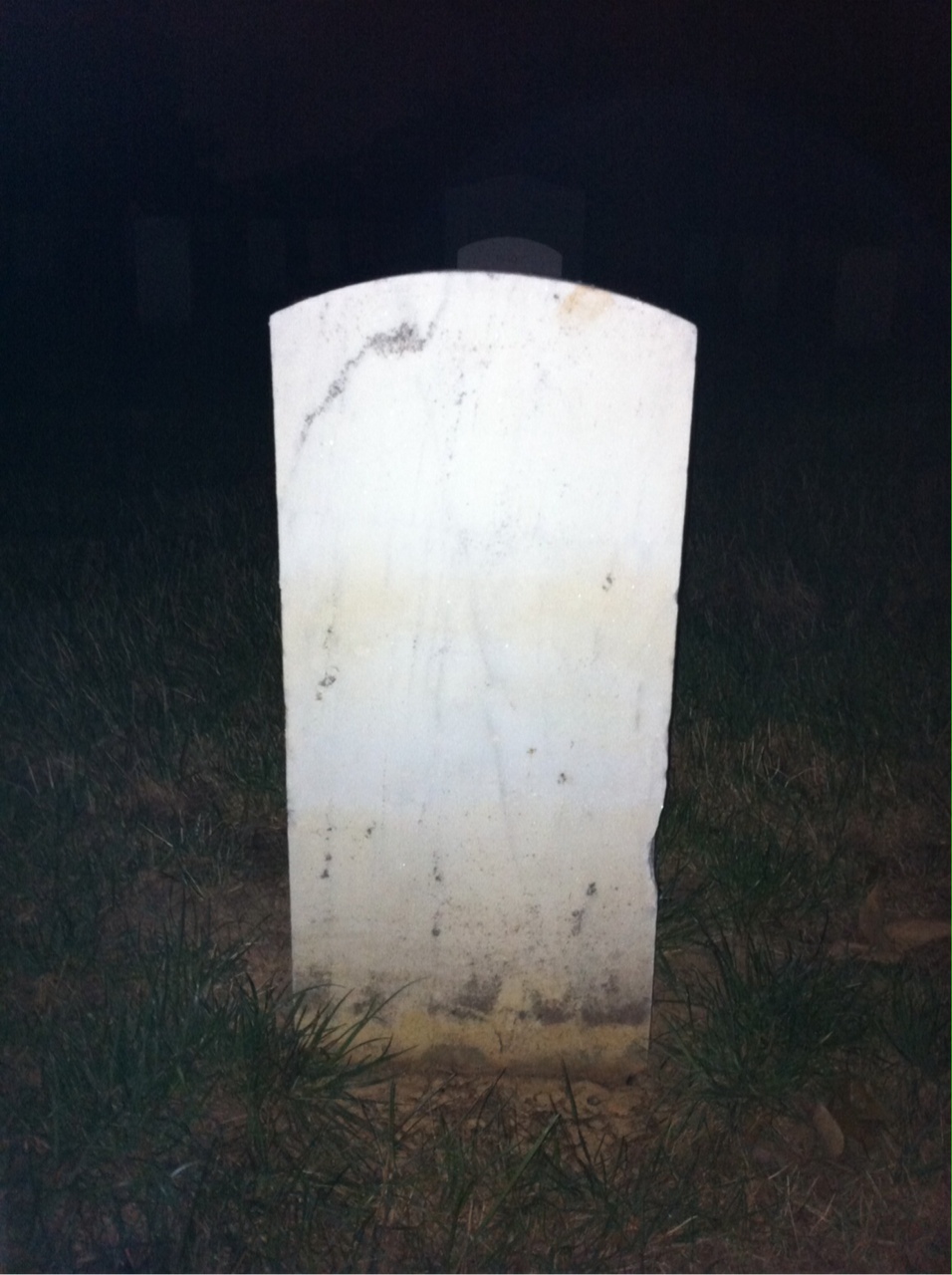 Back of headstone — George Moore