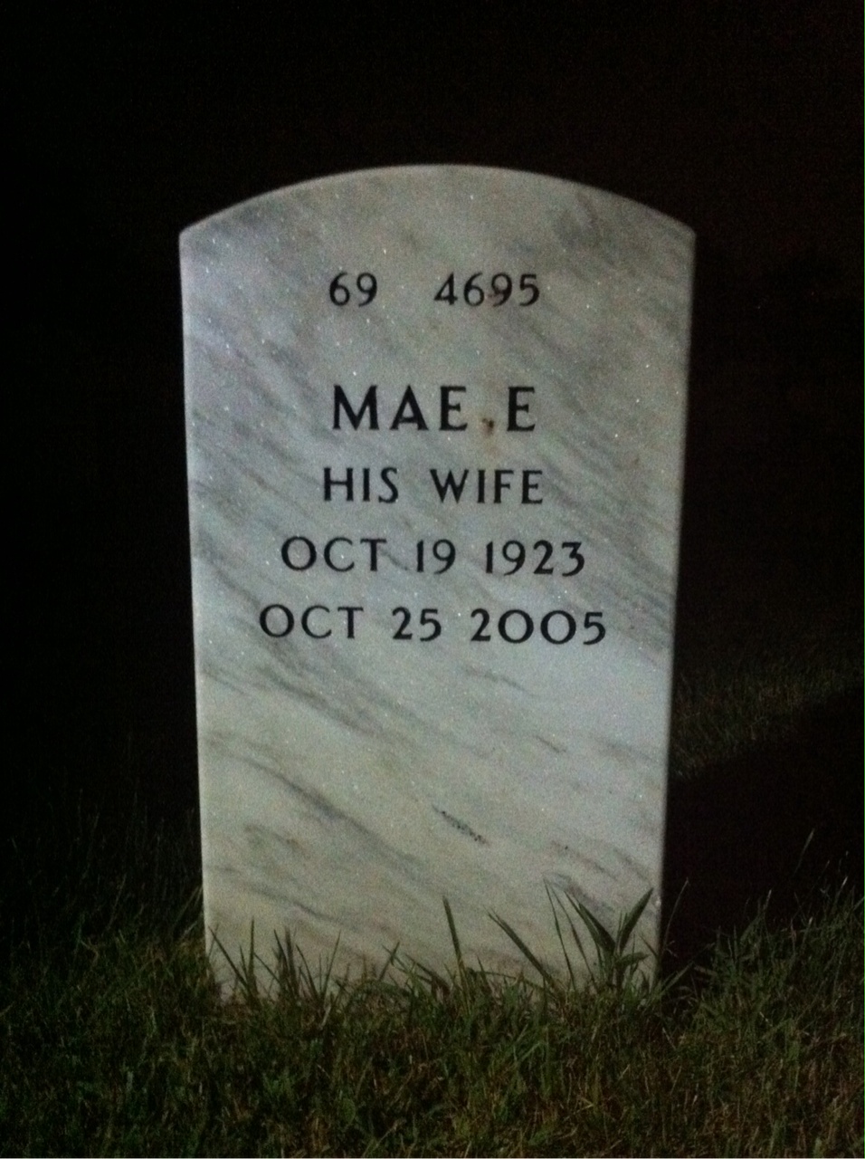 Back of headstone — Thomas Mcbride