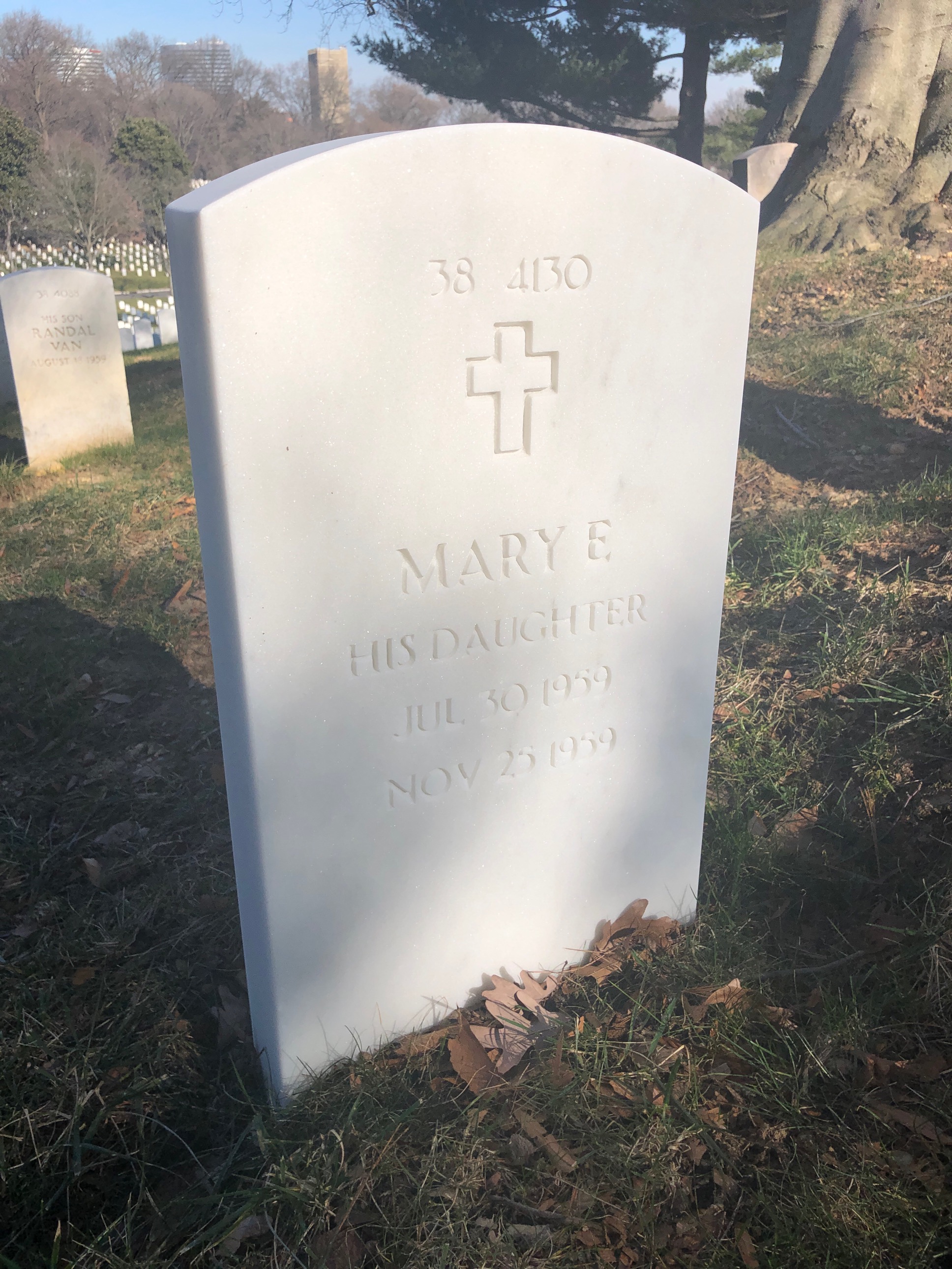 Back of headstone — Jerome Young
