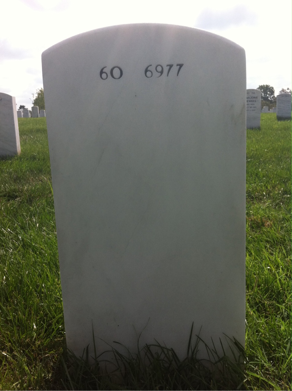 Back of headstone — Melvin Museles