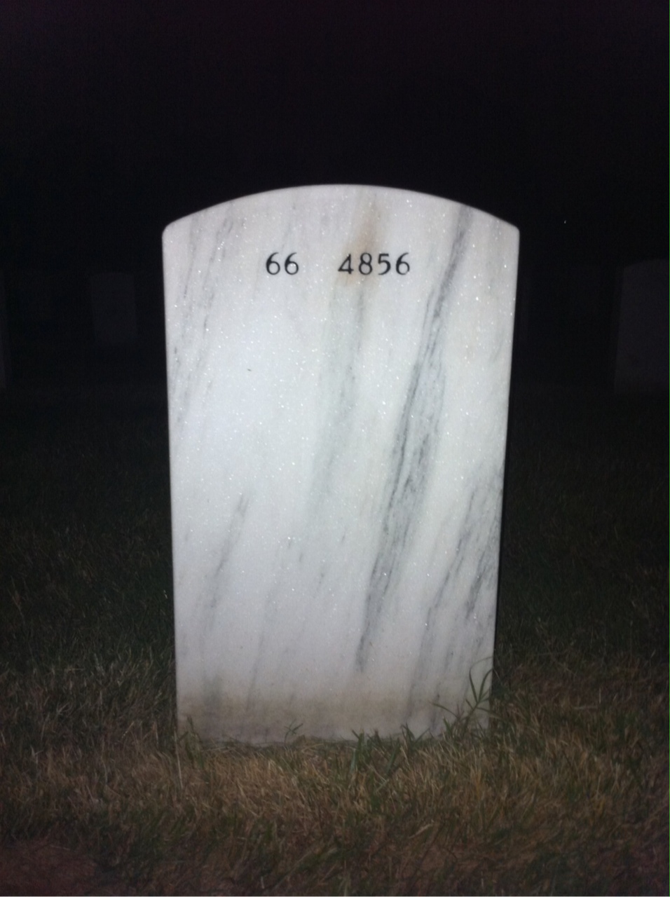 Back of headstone — William Dee