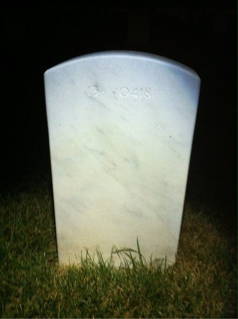 Back of headstone — Septimus Miller