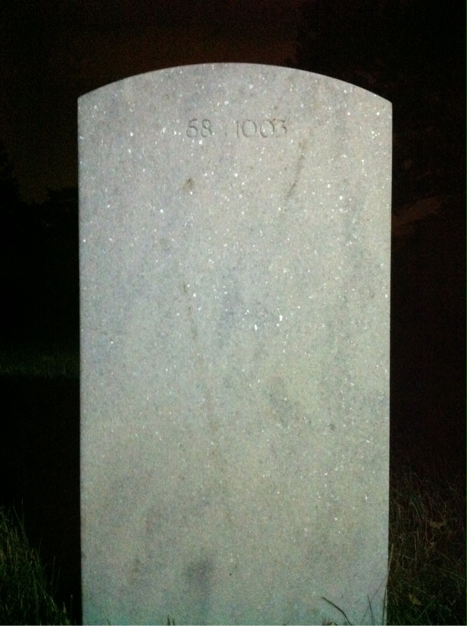 Back of headstone — Jill Bauermeister