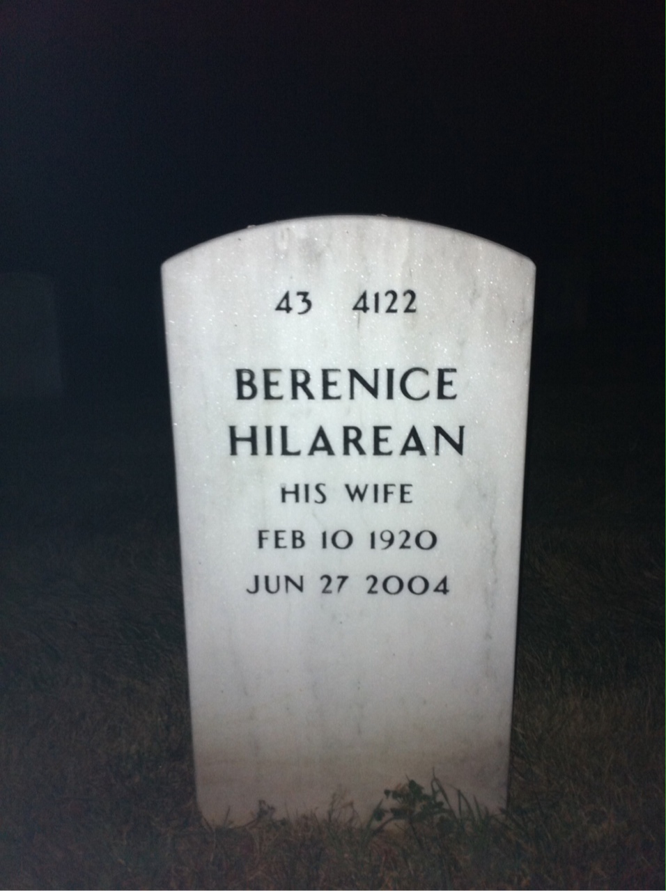 Back of headstone — Eugene Foerster