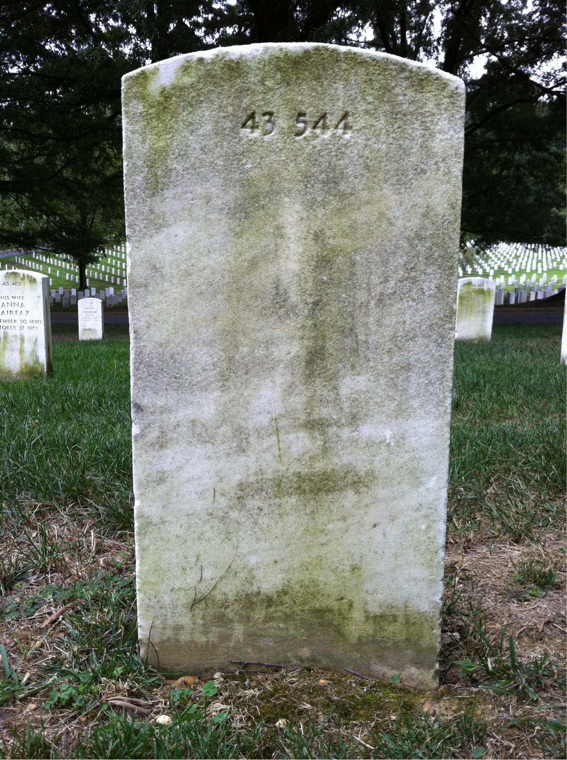 Back of headstone — Andrew Morris