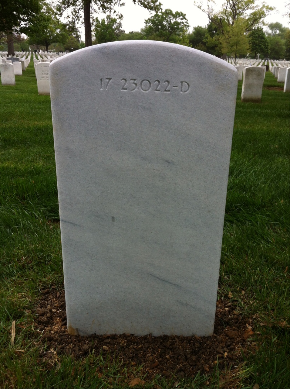 Back of headstone — James Murray