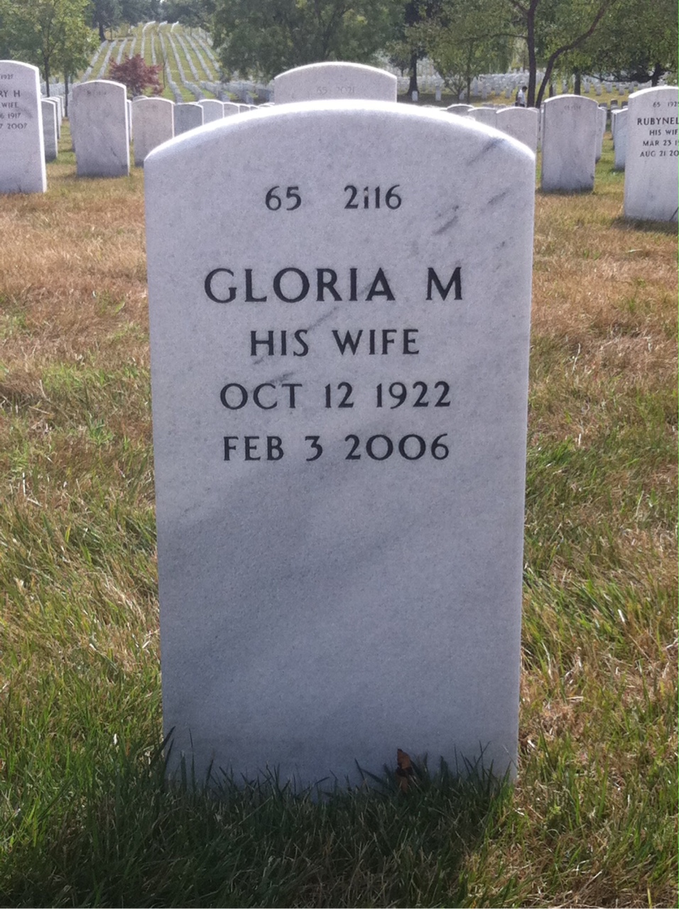 Back of headstone — John O'Connor